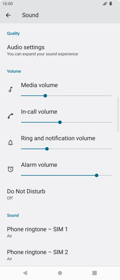 Press Phone ringtone - ‹SIM› .