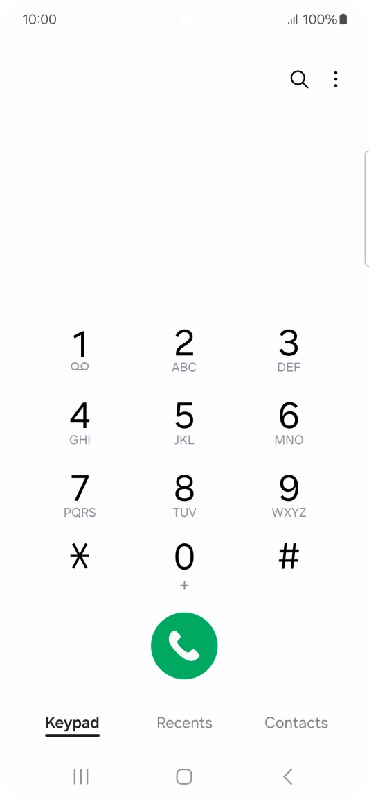 Press the menu icon.