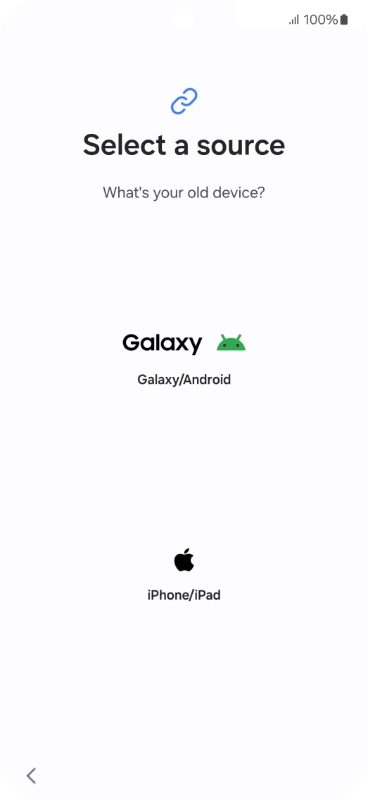 Press the required setting and follow the instructions on the screen to transfer the content from another phone.