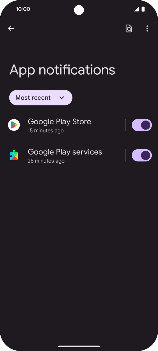Press the drop down list.