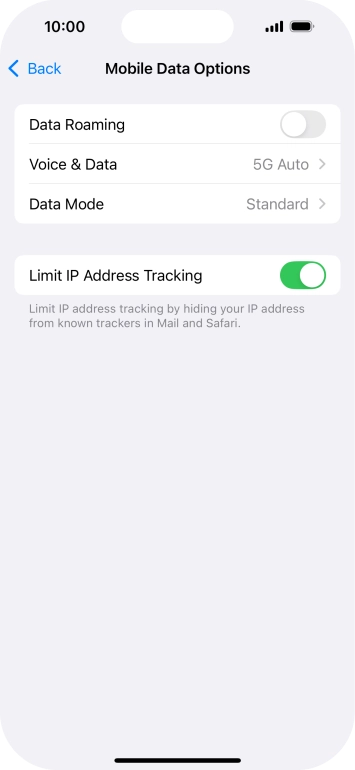 Press Data Mode.