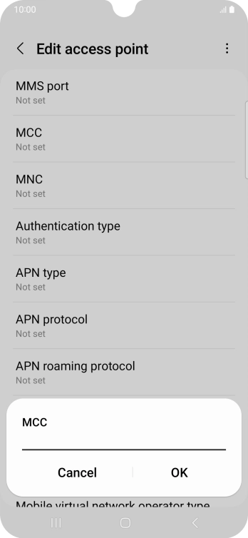 Key in 234 and press OK.