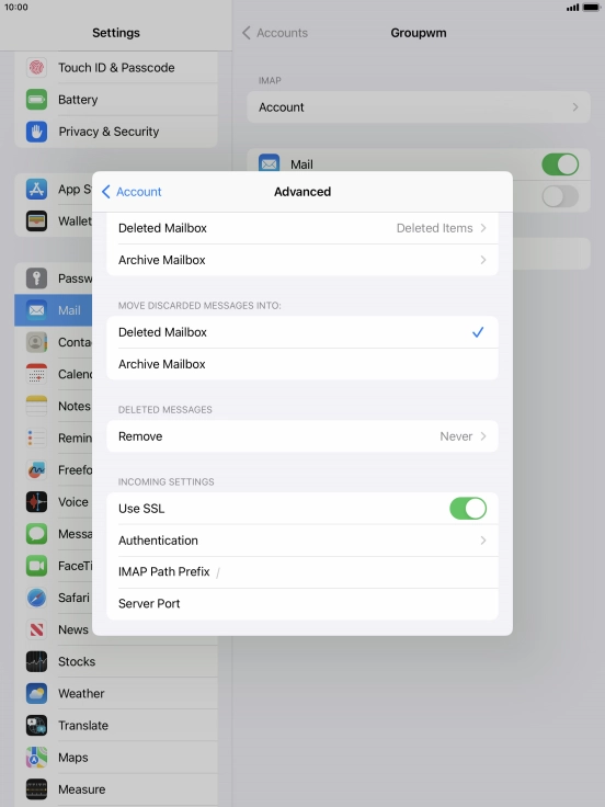 Press Authentication.