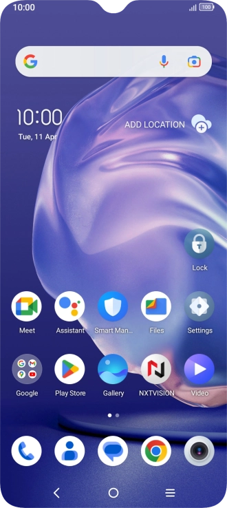 Slide two fingers downwards starting from the top of the screen.