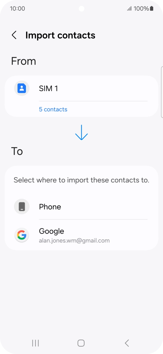 Press the required Google account.