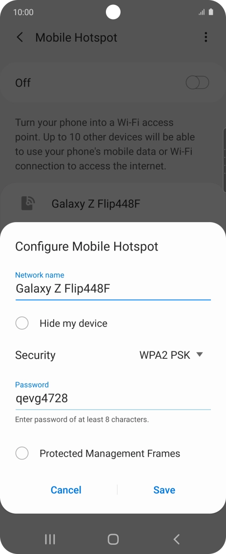 Press the field below 