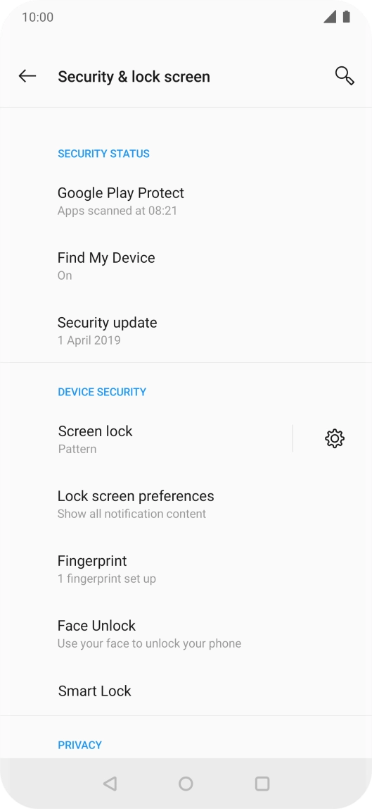 Press Screen lock and key in the current phone lock code.