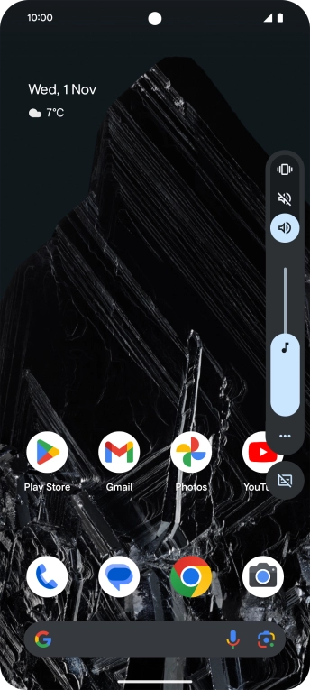 Press the silent mode icon to turn on the function.