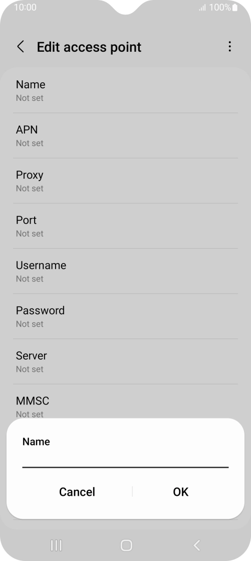 Key in EE Internet and press OK.