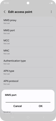 Key in 8080 and press OK.