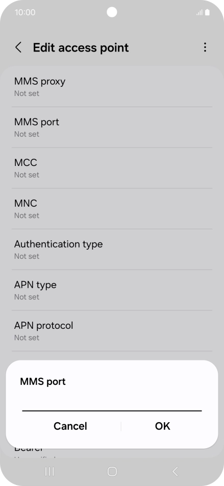 Key in 8080 and press OK.