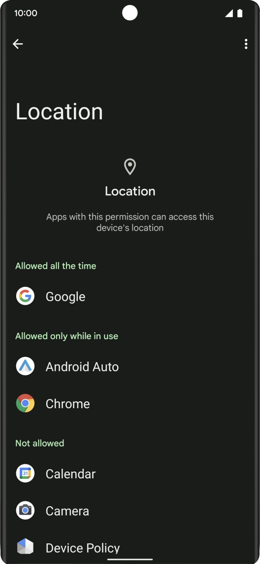 Press the required app.