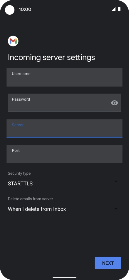 Press the field below 