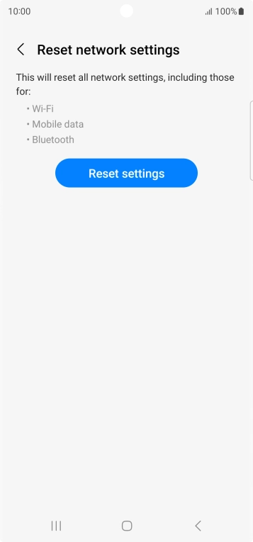 Press Reset settings.