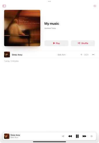 Press the song title.