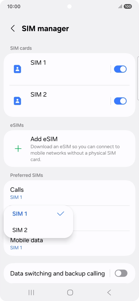 Press the required price plan.