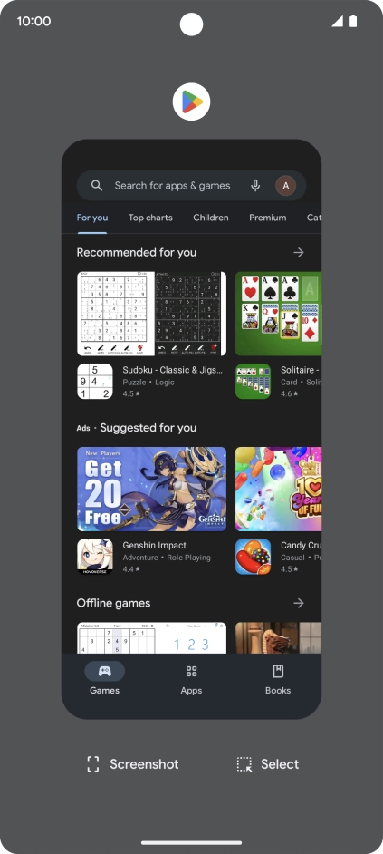 To end one running application, slide your finger upwards on the required application.