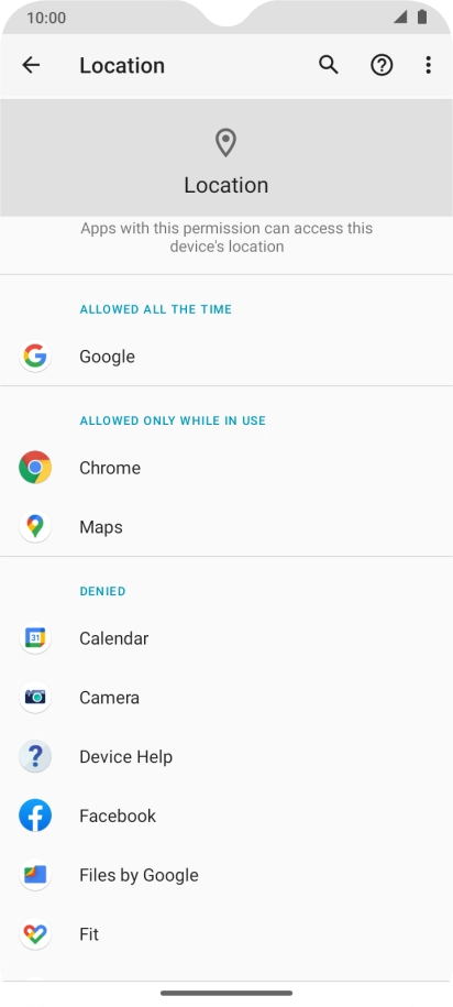 Press the required app.