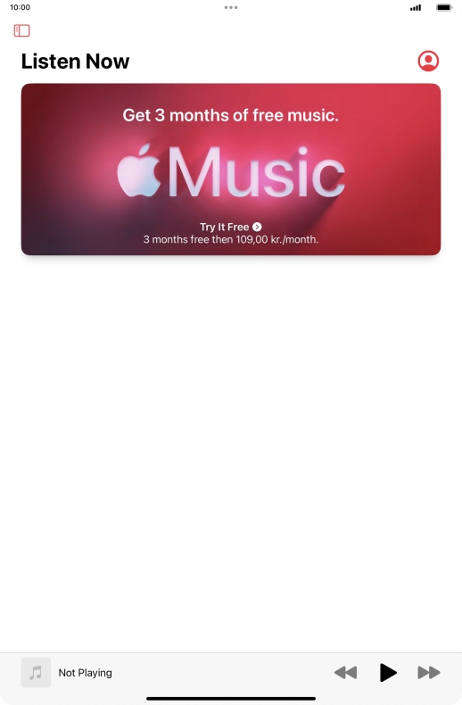 Slide your finger right starting from the left side of the screen.