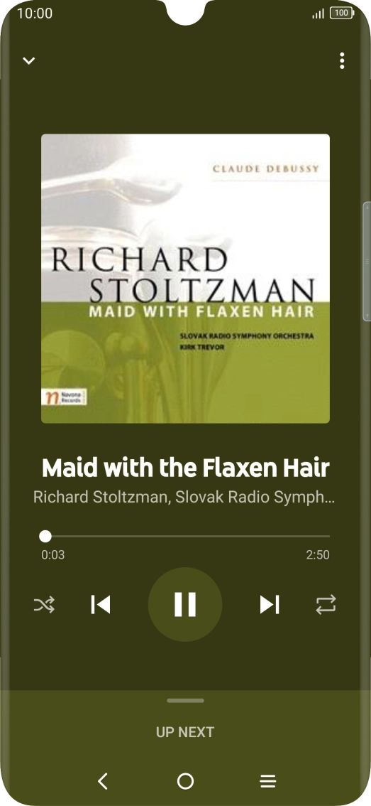 Press arrow right to go to the next audio file.