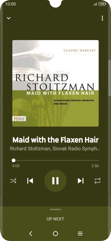Press arrow right to go to the next audio file.