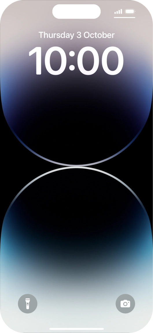 Press and hold anywhere on the lock screen.