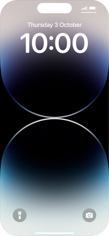 Press and hold anywhere on the lock screen.