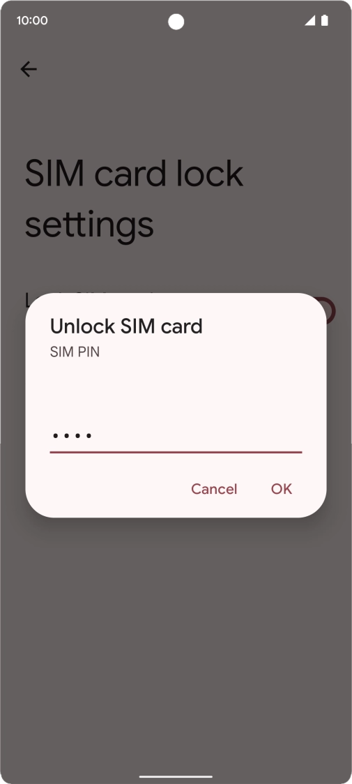 Key in your PIN and press OK. The default PIN is 1111.