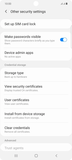 Press Set up SIM card lock.