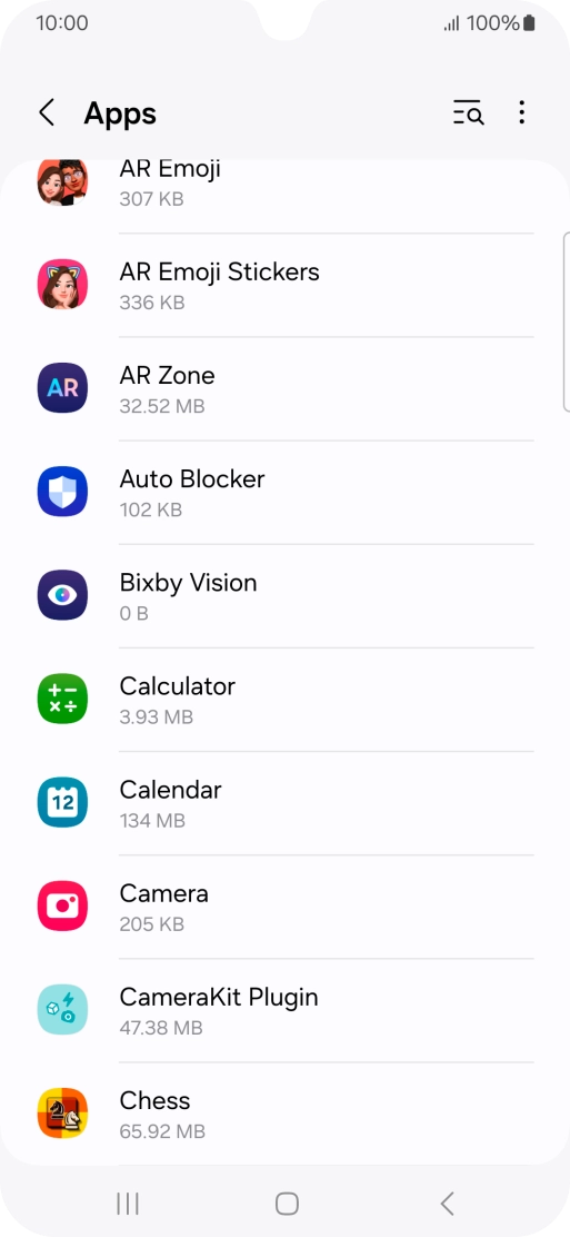Press the required app.