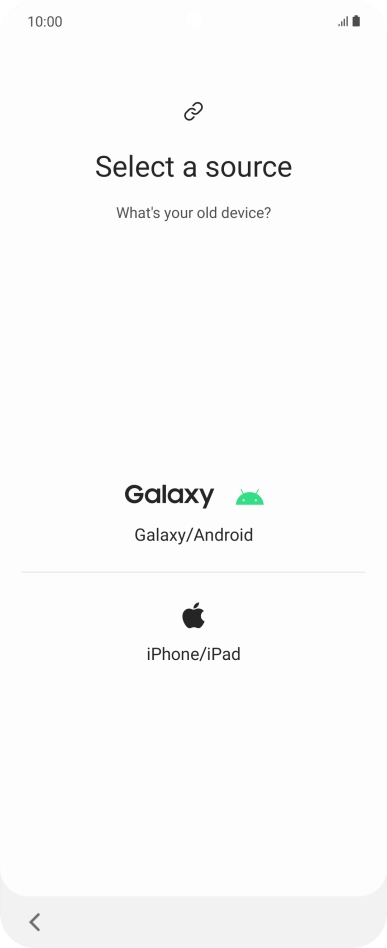 Press the required setting and follow the instructions on the screen to transfer the content from another phone.