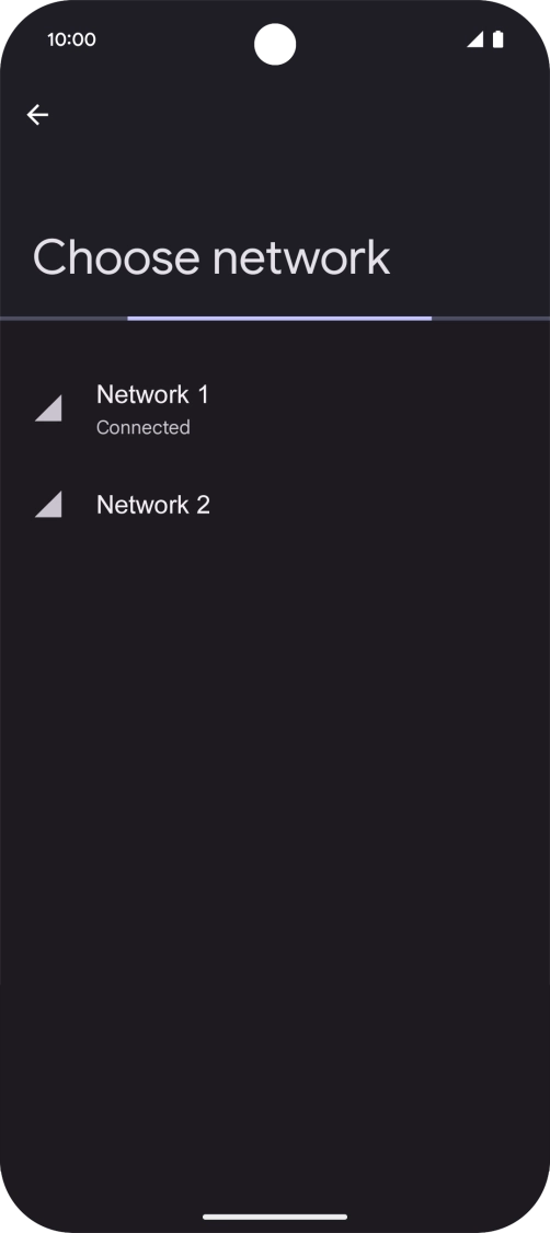 Press the required network.