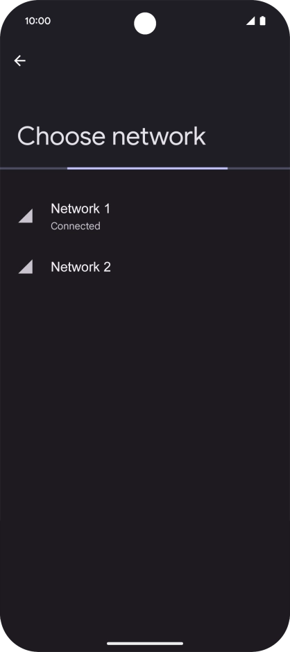 Press the required network.