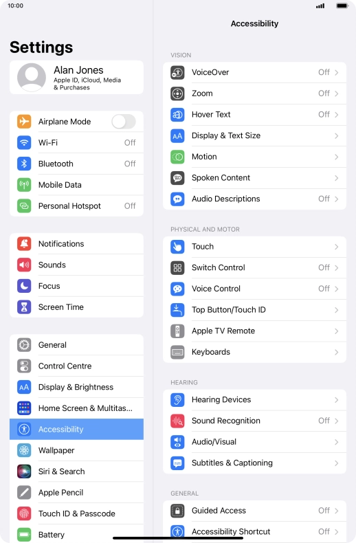 Press the required category below 