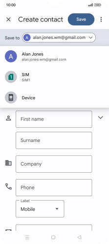 Press the required Google account.