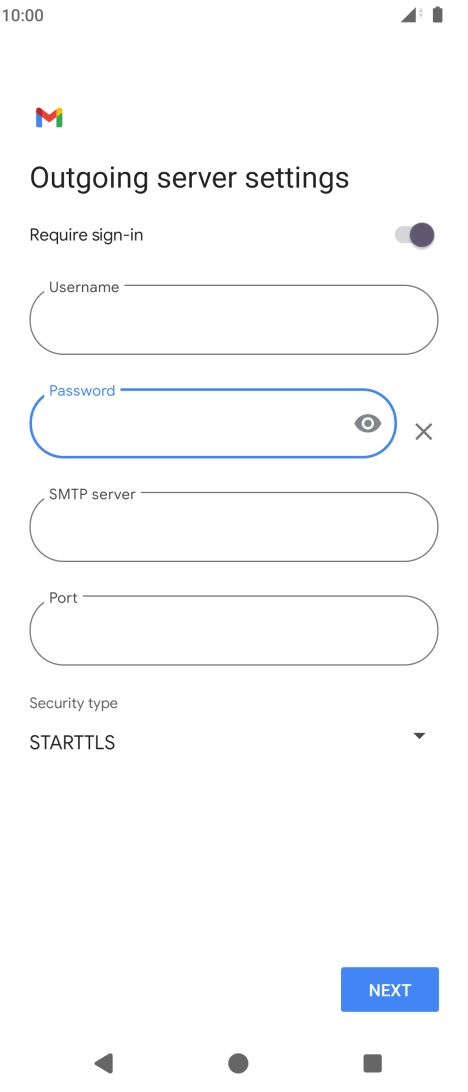 Press the field below 