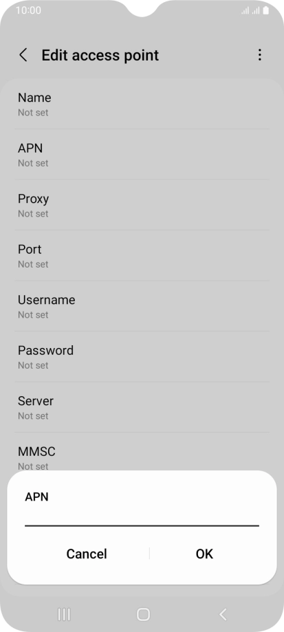 Key in everywhere and press OK.