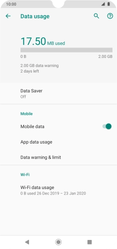 The total data usage is displayed.