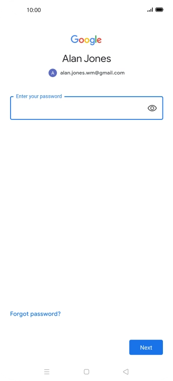 Press the field below 