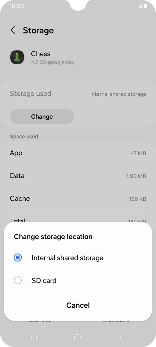 Press the name of the memory card.