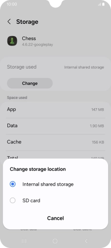 Press the name of the memory card.