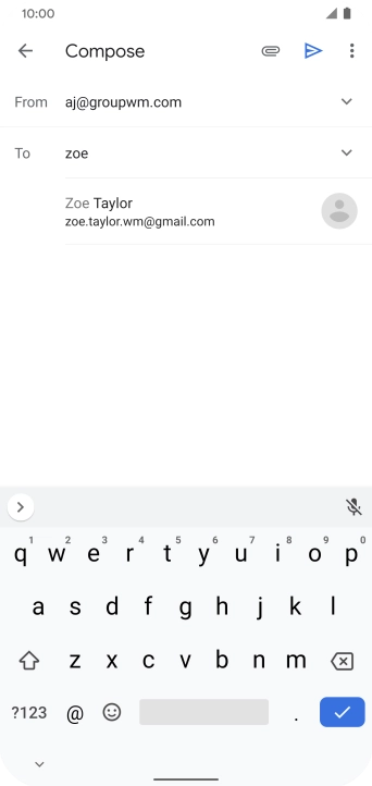 Press the required contact.