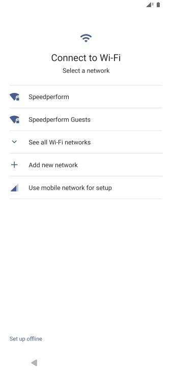 Press the required Wi-Fi network.