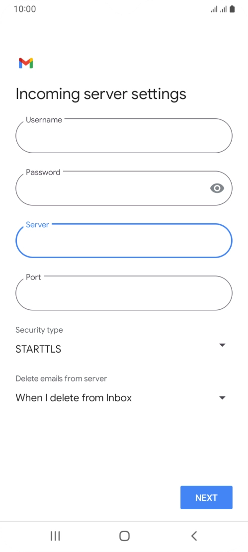 Press the field below 