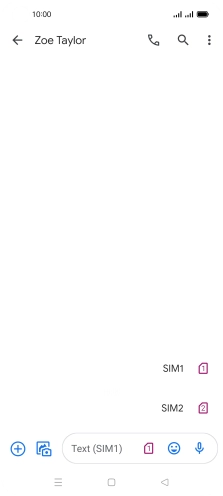 Press the required SIM.