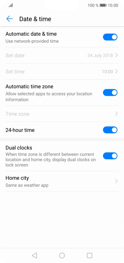 Press the Home key to return to the home screen.