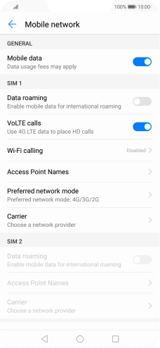 Press Preferred network mode.