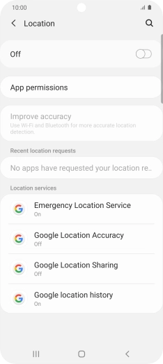 Press the indicator to turn the function on or off.