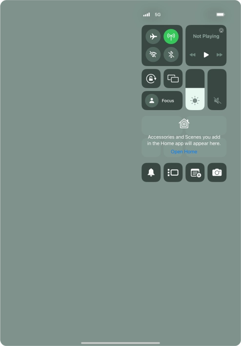 Press the flight mode icon to turn the function on or off.