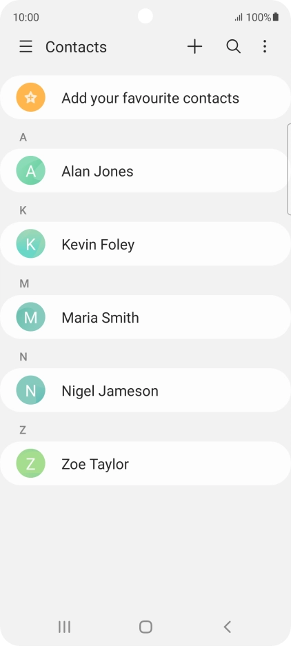 Press the new contact icon.
